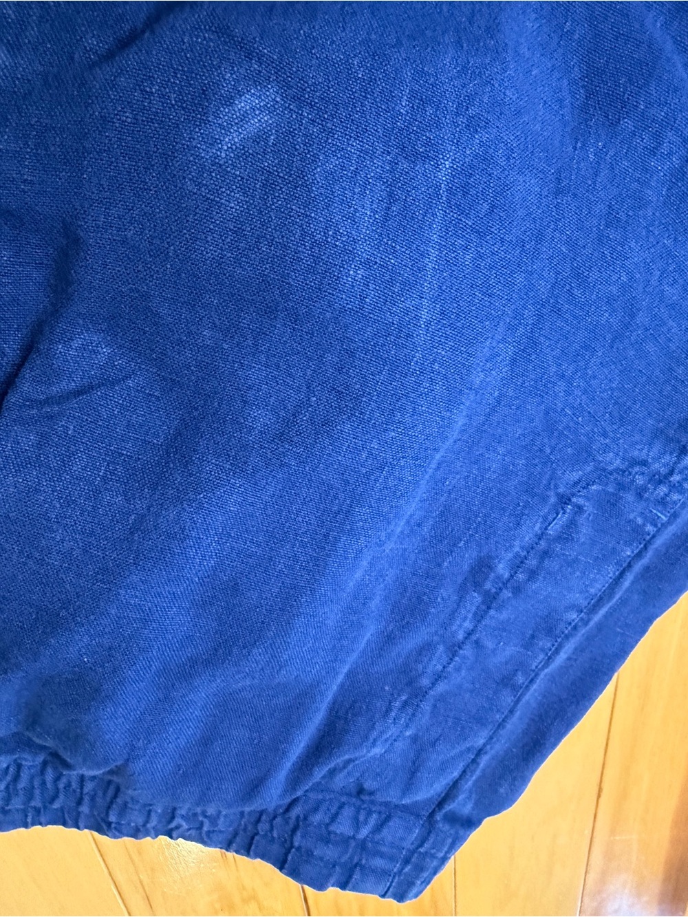 Madewell Men's Blue Elastic-Waist Casual Linen Draw-String Shorts - Picture 9 of 9
